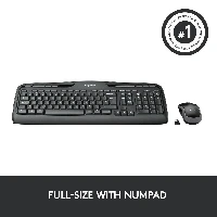 Logitech Wireless Combo MK330, Full-size (100%), Wireless, USB, QWERTZ, Mouse included