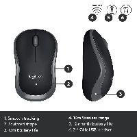 Logitech Wireless Combo MK330, Full-size (100%), Wireless, USB, QWERTZ, Mouse included