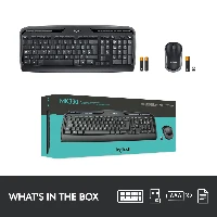 Logitech Wireless Combo MK330, Full-size (100%), Wireless, USB, QWERTZ, Mouse included