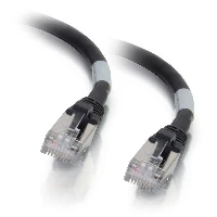 C2G Cat6a Booted Shielded (STP) Network Patch Cable - Cavo patch - RJ-45 (M) a RJ-45 (M) - 2 m - STP - CAT 6a - stampato, antiaggrovigliamento, bloccato - nero