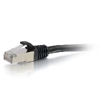 C2G Cat6a Booted Shielded (STP) Network Patch Cable - Cavo patch - RJ-45 (M) a RJ-45 (M) - 2 m - STP - CAT 6a - stampato, antiaggrovigliamento, bloccato - nero