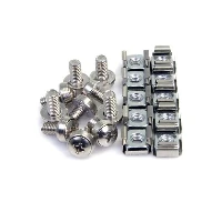 StarTech.com 100 Pkg M6 Mounting Screws and Cage Nuts for Server Rack Cabinet, Screw, Metal, Sheet metal, General utility, M6, Dome head