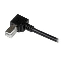 StarTech.com 2m USB 2.0 A to Right Angle B Cable - M/M, 2 m, USB A, USB B, USB 2.0, 480 Mbit/s, Black