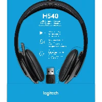 Logitech H540, Wired, Office/Call center, 20 - 20000 Hz, 120 g, Headset, Black
