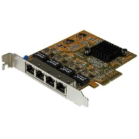 StarTech.com 4-Port PCIe Gigabit Network Adapter Card, Internal, Wired, PCI Express, Ethernet, 2000 Mbit/s