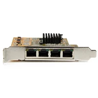 StarTech.com 4-Port PCIe Gigabit Network Adapter Card, Internal, Wired, PCI Express, Ethernet, 2000 Mbit/s