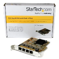 StarTech.com 4-Port PCIe Gigabit Network Adapter Card, Internal, Wired, PCI Express, Ethernet, 2000 Mbit/s