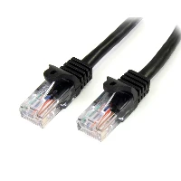 StarTech.com Cat5e Patch Cable with Snagless RJ45 Connectors - 1m, Black, 1 m, Cat5e, U/UTP (UTP), RJ-45, RJ-45
