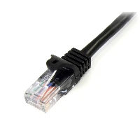 StarTech.com Cat5e Patch Cable with Snagless RJ45 Connectors - 1m, Black, 1 m, Cat5e, U/UTP (UTP), RJ-45, RJ-45