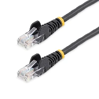 StarTech.com Cat5e Patch Cable with Snagless RJ45 Connectors - 5 m, Black, 5 m, Cat5e, U/UTP (UTP), RJ-45, RJ-45