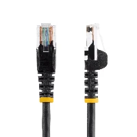 StarTech.com Cat5e Patch Cable with Snagless RJ45 Connectors - 5 m, Black, 5 m, Cat5e, U/UTP (UTP), RJ-45, RJ-45
