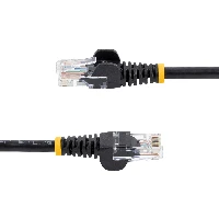 StarTech.com Cat5e Patch Cable with Snagless RJ45 Connectors - 5 m, Black, 5 m, Cat5e, U/UTP (UTP), RJ-45, RJ-45