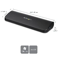 StarTech.com Dual-Monitor USB 3.0 Docking Station with HDMI & DVI/VGADual Monitor USB 3.0 Laptop Docking Station with HDMI/DVI/VGA, 3x USB-A Hub, GbE, Audio, Universal Type-A Dock for Windows/macOS/ChromeOS - TAA Compliant, Wired, USB 3.2 Gen 1 (3.1 Gen 1) Type-B, 10,100,1000 Mbit/s, 1000BASE-T, 100BASE-TX, 10BASE-T, IEEE 802.3, IEEE 802.3ab, IEEE 802.3u, Black