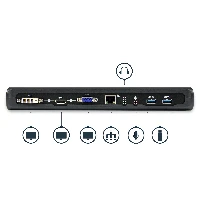 StarTech.com Dual-Monitor USB 3.0 Docking Station with HDMI & DVI/VGADual Monitor USB 3.0 Laptop Docking Station with HDMI/DVI/VGA, 3x USB-A Hub, GbE, Audio, Universal Type-A Dock for Windows/macOS/ChromeOS - TAA Compliant, Wired, USB 3.2 Gen 1 (3.1 Gen 1) Type-B, 10,100,1000 Mbit/s, 1000BASE-T, 100BASE-TX, 10BASE-T, IEEE 802.3, IEEE 802.3ab, IEEE 802.3u, Black