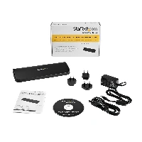 StarTech.com Dual-Monitor USB 3.0 Docking Station with HDMI & DVI/VGADual Monitor USB 3.0 Laptop Docking Station with HDMI/DVI/VGA, 3x USB-A Hub, GbE, Audio, Universal Type-A Dock for Windows/macOS/ChromeOS - TAA Compliant, Wired, USB 3.2 Gen 1 (3.1 Gen 1) Type-B, 10,100,1000 Mbit/s, 1000BASE-T, 100BASE-TX, 10BASE-T, IEEE 802.3, IEEE 802.3ab, IEEE 802.3u, Black