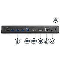 StarTech.com USB 3.0 Docking Station Dual Monitor with HDMI & 4K DisplayPort - USB 3.0 to 4x USB-A, Ethernet, HDMI and DP - USB Type A Universal Laptop Docking Station for Mac & Windows, Wired, USB 3.2 Gen 1 (3.1 Gen 1) Type-B, 3.5 mm, USB Type-A, 10,100,1000 Mbit/s, IEEE 802.3, IEEE 802.3ab, IEEE 802.3u