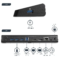 StarTech.com USB 3.0 Docking Station Dual Monitor with HDMI & 4K DisplayPort - USB 3.0 to 4x USB-A, Ethernet, HDMI and DP - USB Type A Universal Laptop Docking Station for Mac & Windows, Wired, USB 3.2 Gen 1 (3.1 Gen 1) Type-B, 3.5 mm, USB Type-A, 10,100,1000 Mbit/s, IEEE 802.3, IEEE 802.3ab, IEEE 802.3u