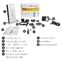StarTech.com Dual-Monitor USB 3.0 Docking Station with DVI and Vertical Stand, Wired, USB 3.2 Gen 1 (3.1 Gen 1) Type-B, 3.5 mm, 10,100,1000 Mbit/s, IEEE 802.3, IEEE 802.3ab, IEEE 802.3u, Black, Silver