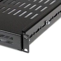 StarTech.com 1U Adjustable Vented Server Rack Mount Shelf - 175lbs - 19.5 to 38in Adjustable Mounting Depth Universal Tray for 19