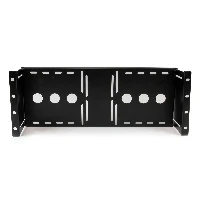 StarTech.com Universal VESA LCD Monitor Mounting Bracket for 19in Rack or Cabinet, Mounting bracket, Black, Steel, 4U, EIA RS310-D, CE, REACH, TAA