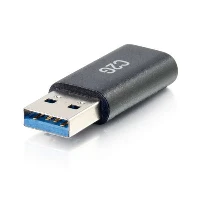 C2G USB-C Female to USB-A Male SuperSpeed USB 5Gbps Adapter Converter, USB 3.0 A =, USB-C, Black