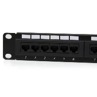StarTech.com 24 Port 1U Rackmount Cat 6 110 Patch Panel, RJ-45, Black, Rack mounting, 1U, CE, ETl, UL, -10 - 60 C