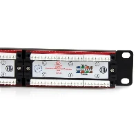 StarTech.com 24 Port 1U Rackmount Cat 6 110 Patch Panel, RJ-45, Black, Rack mounting, 1U, CE, ETl, UL, -10 - 60 C