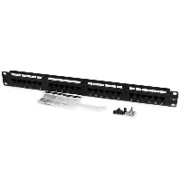 StarTech.com 24 Port 1U Rackmount Cat 6 110 Patch Panel, RJ-45, Black, Rack mounting, 1U, CE, ETl, UL, -10 - 60 C