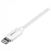 StarTech.com 1 m (3 ft.) USB to Lightning Cable - iPhone / iPad / iPod Charger Cable - High Speed Charging Lightning to USB Cable - Apple MFi Certified - White, 1 m, Lightning, USB A, Male, Male, White