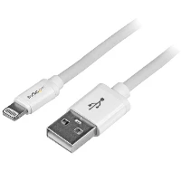 StarTech.com 2 m (6 ft.) USB to Lightning Cable - Long iPhone / iPad / iPod Charger Cable - Lightning to USB Cable - Apple MFi Certified - White, 2 m, Lightning, USB A, Male, Male, White