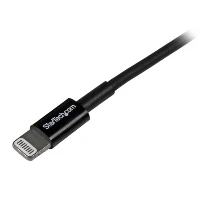 StarTech.com 1m 3ft Black Apple 8-pin Slim Lightning to USB Cable for iPhone iPod iPad - Thin Apple Lightning to USB Charger / Sync Cable - Discontinued, Limited Stock, Replaced by RUSBLTMM1MB, 1 m, Lightning, USB A, Male, Male, Black