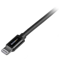 StarTech.com 2 m (6 ft.) USB to Lightning Cable - Long iPhone / iPad / iPod Charger Cable - Lightning to USB Cable - Apple MFi Certified - Black, 2 m, Lightning, USB A, Male, Male, Black