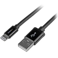StarTech.com 2 m (6 ft.) USB to Lightning Cable - Long iPhone / iPad / iPod Charger Cable - Lightning to USB Cable - Apple MFi Certified - Black, 2 m, Lightning, USB A, Male, Male, Black