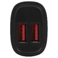 StarTech.com Dual-Port USB Car Charger - 24W/4.8A - Black, Auto, Cigar lighter, 5 V, Black