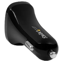 StarTech.com Dual-Port USB Car Charger - 24W/4.8A - Black, Auto, Cigar lighter, 5 V, Black