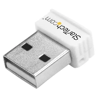 StarTech.com USB 150Mbps Mini Wireless N Network Adapter - 802.11n/g 1T1R USB WiFi Adapter - White, Wireless, USB, WLAN, Wi-Fi 4 (802.11n), 150 Mbit/s, White