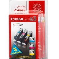 Canon CLI-521 C/M/Y, Pigment-based ink, 3 pc(s), Multi pack