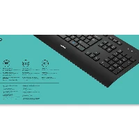 Logitech K280E Pro f/ Business, Full-size (100%), Wired, USB, AZERTY, Black