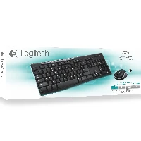 Logitech Wireless Combo MK270, Full-size (100%), Wireless, USB, QWERTZ, Black, Mouse included