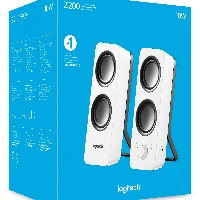 Logitech Z200 Rich Stereo Sound, 2.0 channels, Wired, 5 W, 120 - 20000 Hz, White