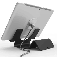 Compulocks Universal Tablet Holder with Keyed Cable Lock - Supporto da tavolo di sicurezza per tablet - nero