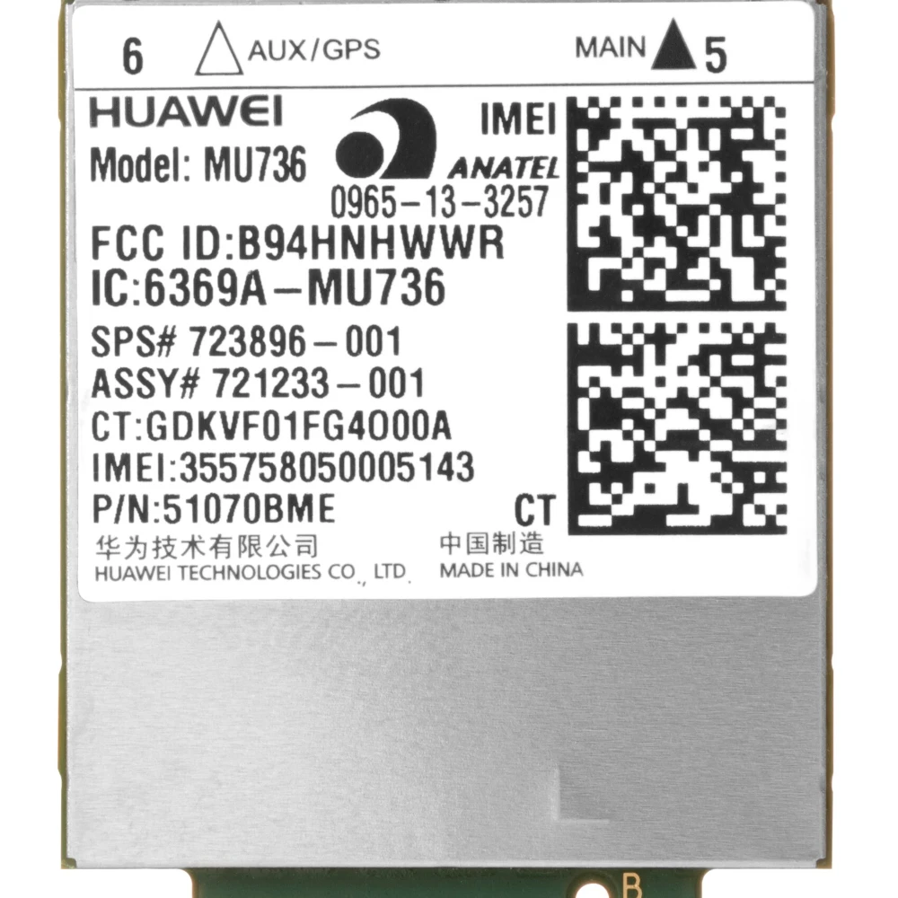 HP hs3110 HSPA+ Mobile Broadband, Internal, Wireless, Mini PCI Express, WWAN, Green
