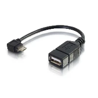 C2G 0.15m Mobile Device USB Micro-B to USB Device OTG Adapter Cable, 0.15 m, USB Micro-B, USB-A, Black