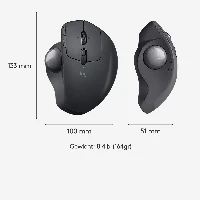 Logitech MX Ergo, Right-hand, Trackball, RF Wireless + Bluetooth, 440 DPI, Graphite