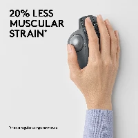 Logitech MX Ergo, Right-hand, Trackball, RF Wireless + Bluetooth, 440 DPI, Graphite
