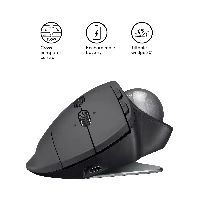 Logitech MX Ergo, Right-hand, Trackball, RF Wireless + Bluetooth, 440 DPI, Graphite