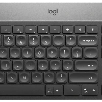 Logitech Craft Advanced keyboard with creative input dial, Full-size (100%), Wireless, RF Wireless + Bluetooth, QWERTY, Black, Grey
