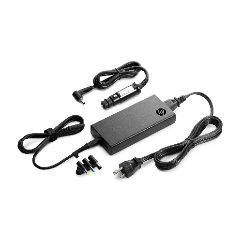 HP 90W Slim Combo Adapter with USB, Auto, Indoor, AC, Cigar lighter, Black