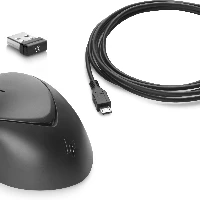 HP Wireless Premium Mouse, Ambidextrous, Laser, RF Wireless, 1200 DPI, Black