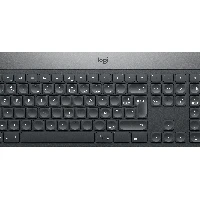 Logitech Craft Advanced keyboard with creative input dial, Full-size (100%), Wireless, RF Wireless + Bluetooth, AZERTY, Black, Grey